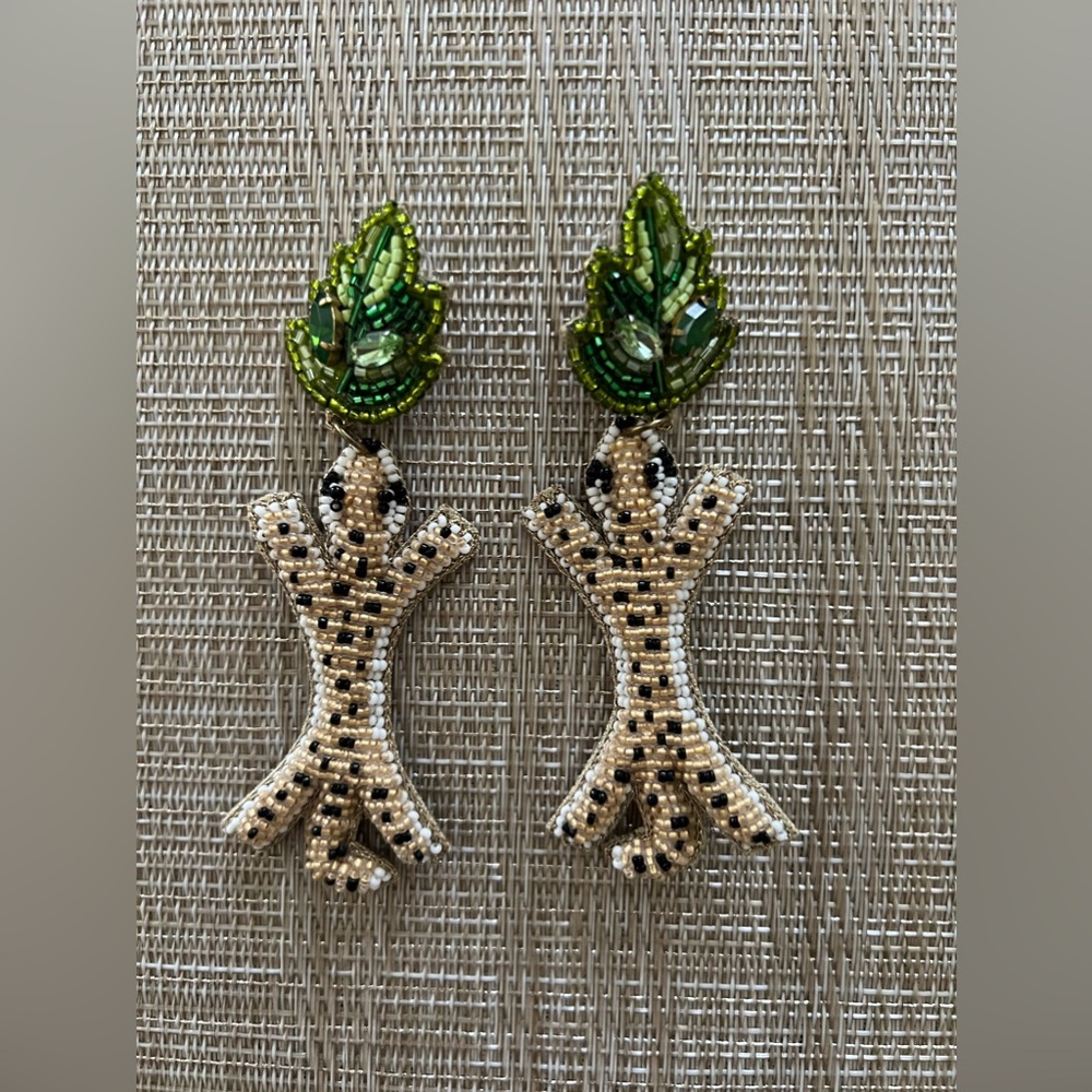Tiger Beaded Earrings New